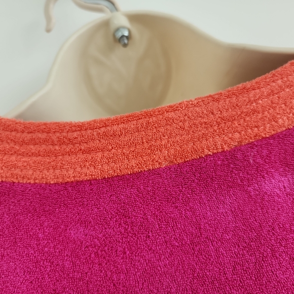 Talbots NWT Pink Terry Cloth Tunic V Neck Pullover Top | Medium - Picture 3 of 4